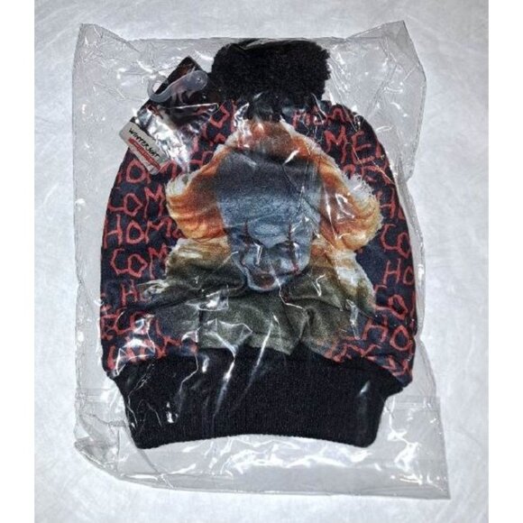 New Pennywise IT Beanie Hat Adult Winter Horror Movie Warm One Size NWT Clown - Picture 2 of 2